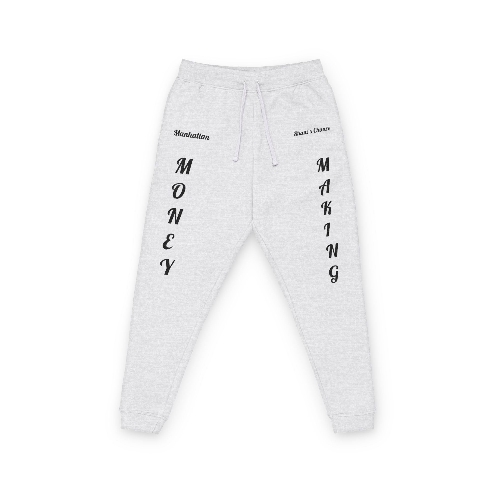 Embroidered 'Money Making' Joggers – Cozy Fleece Streetwear Sweatpants