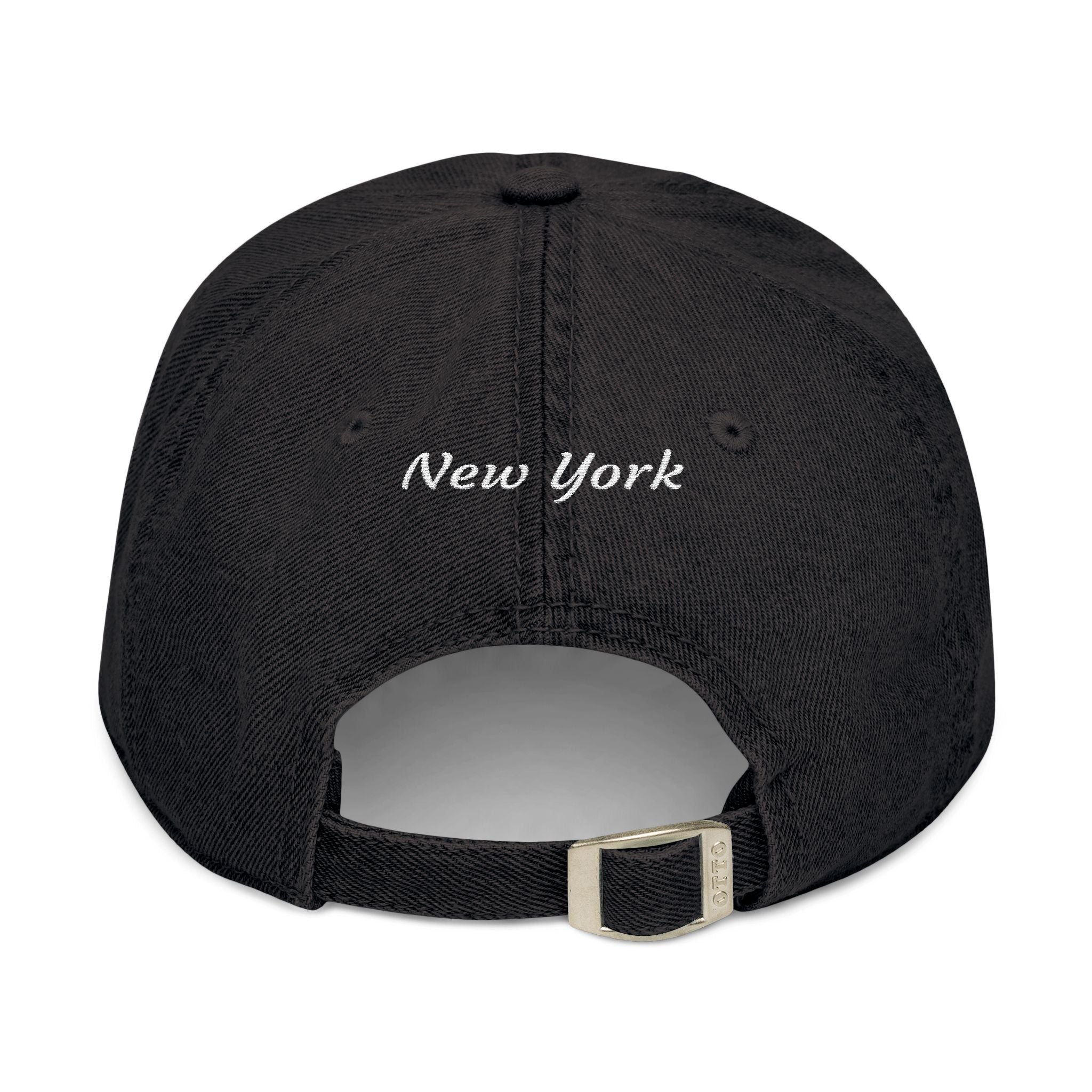 Denim Hat — "Queens" Embroidered Adjustable Baseball Cap (New York)