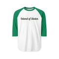Island of Staten Raglan Shirt — Green 3/4 Sleeve Baseball Tee