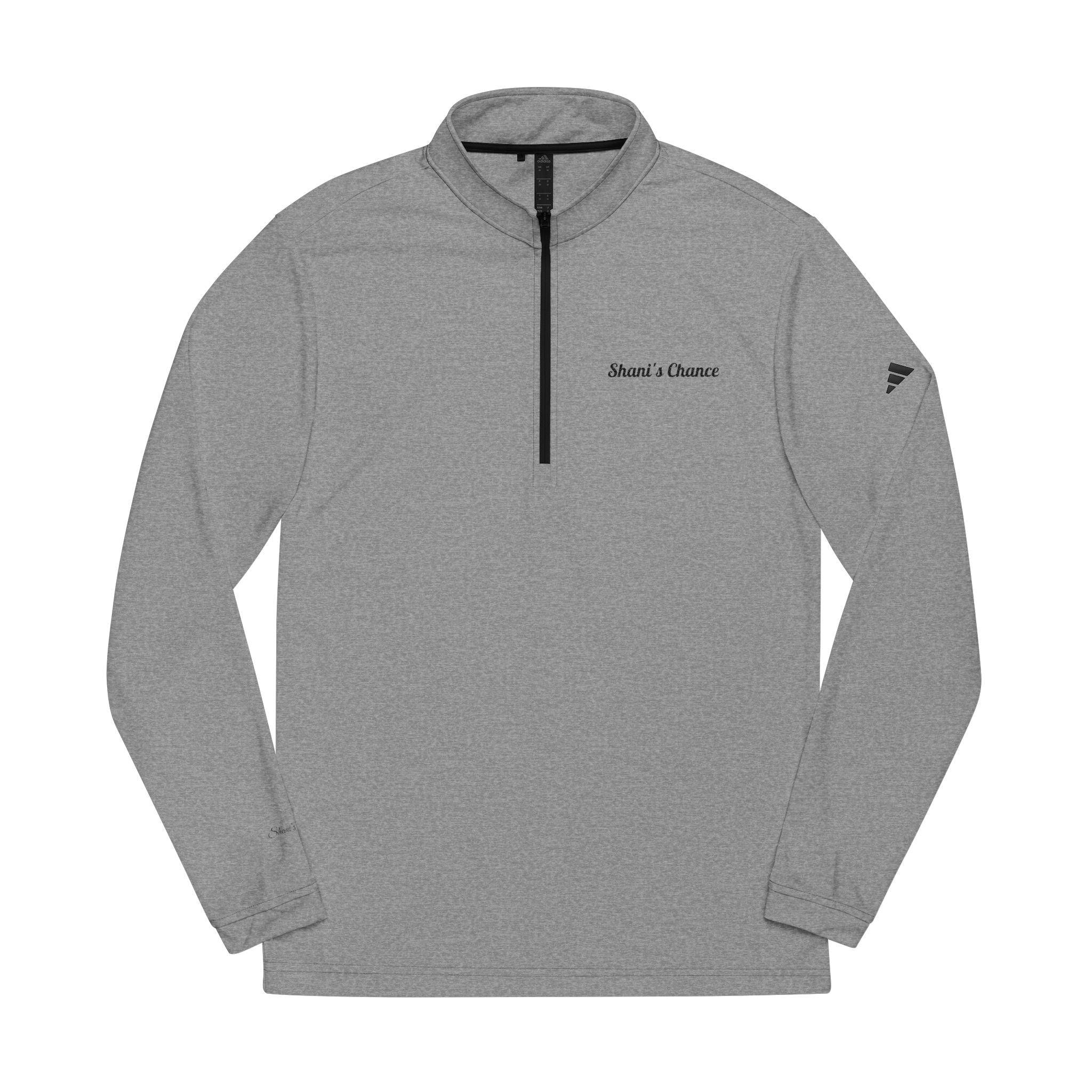 Embroidered adidas Quarter-Zip Pullover — Lightweight Performance Top