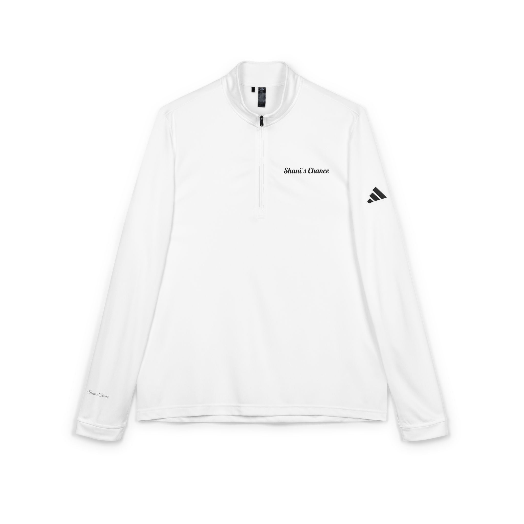 Embroidered adidas Quarter-Zip Pullover — Lightweight Performance Top