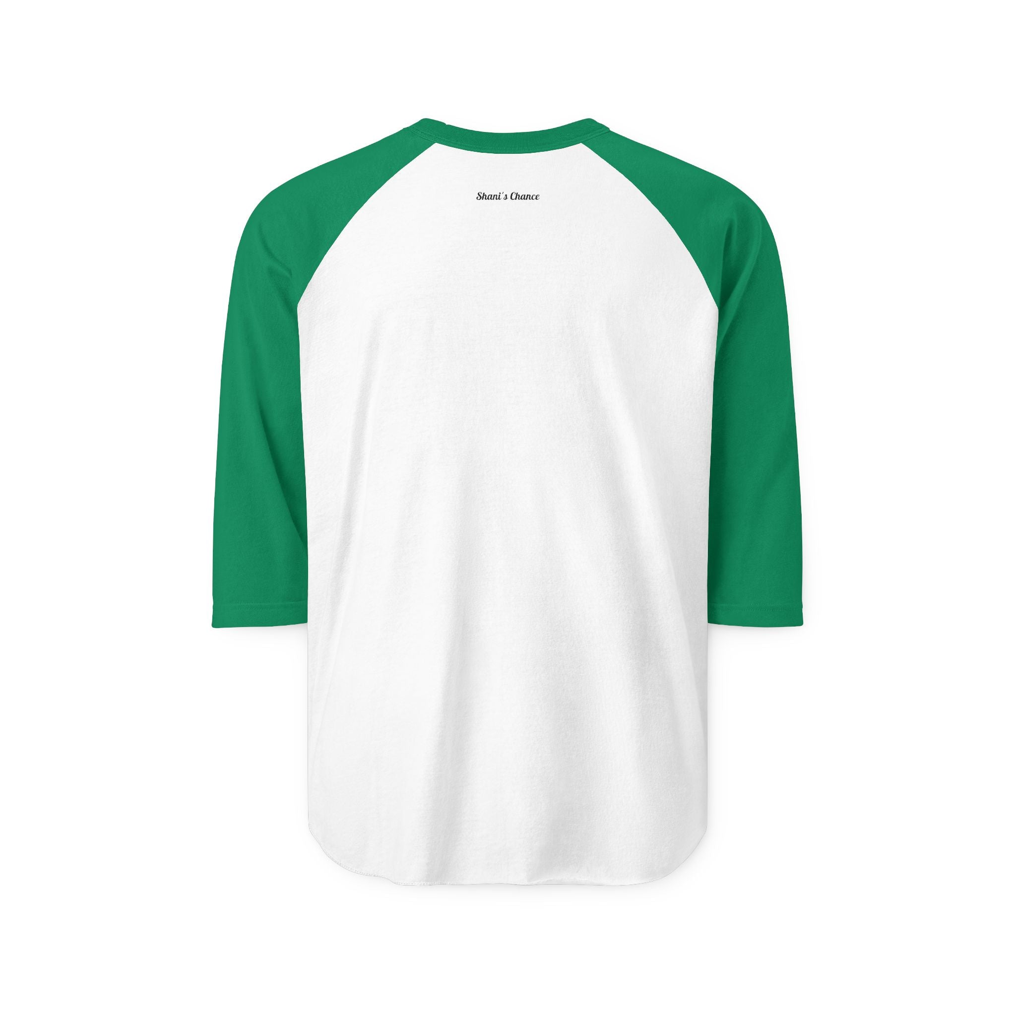 Island of Staten Raglan Shirt — Green 3/4 Sleeve Baseball Tee