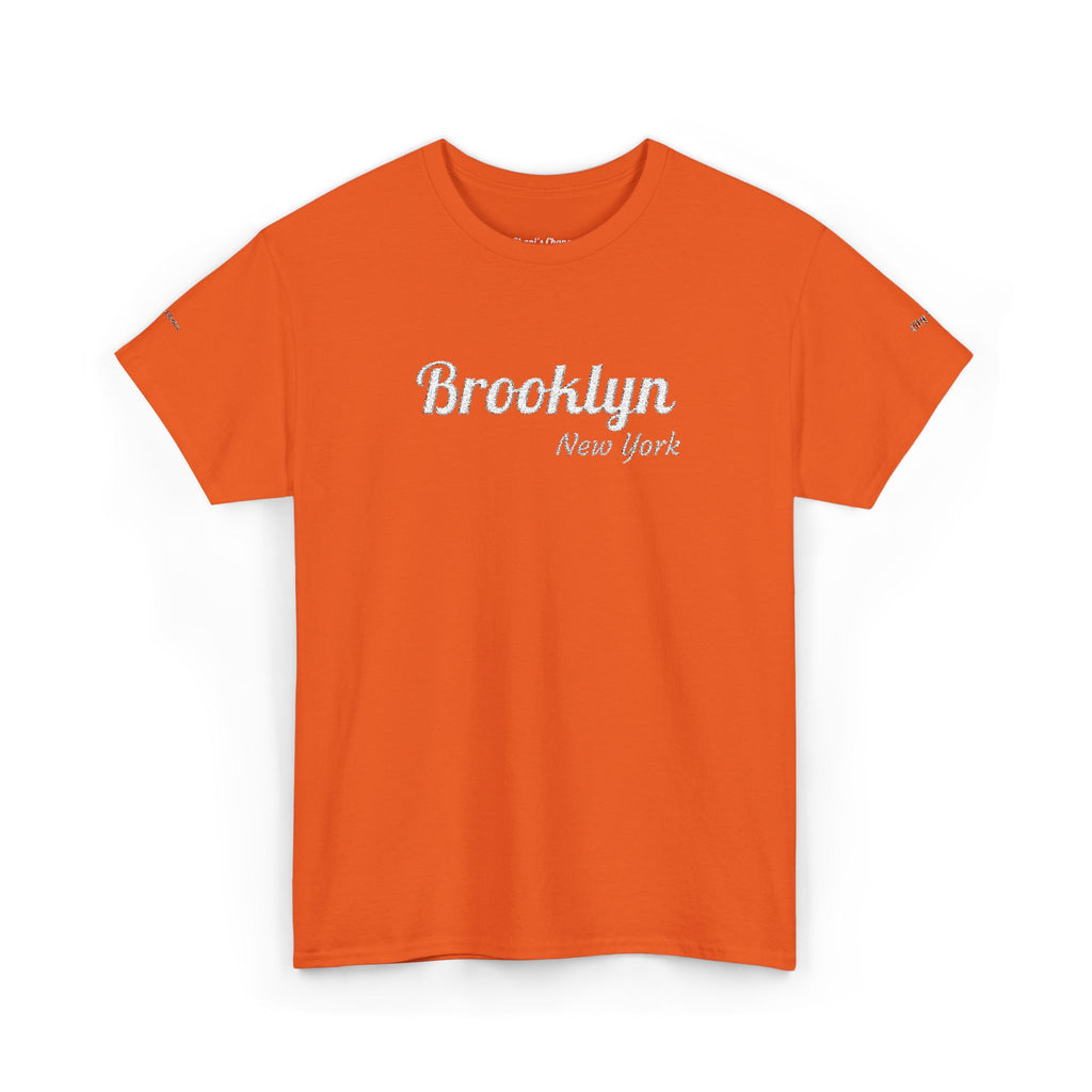 Brooklyn Floral Script Tee — Vintage Flower Text T-Shirt for NYC Fans