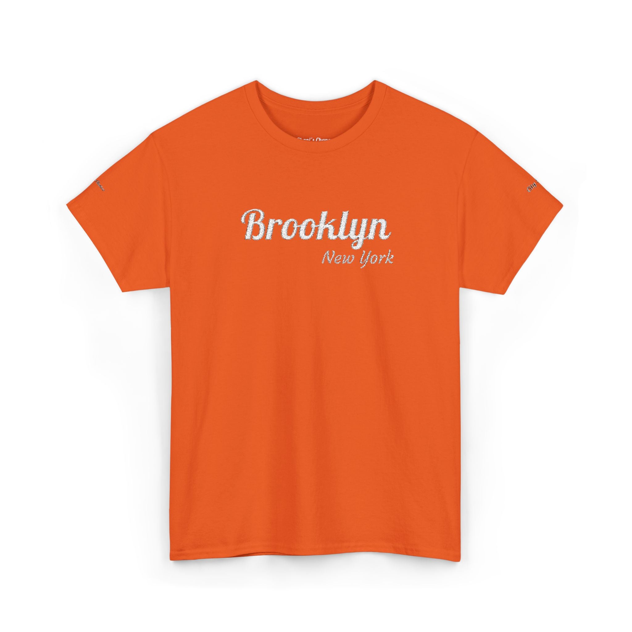 Brooklyn Floral Script Tee — Vintage Flower Text T-Shirt for NYC Fans