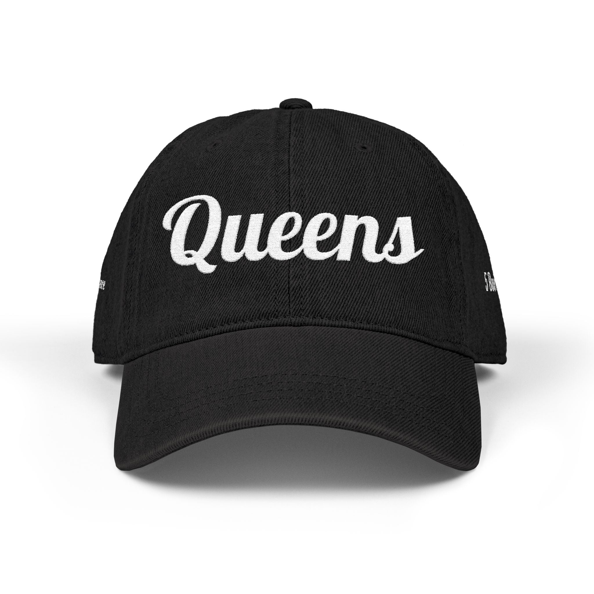 Denim Hat — "Queens" Embroidered Adjustable Baseball Cap (New York)