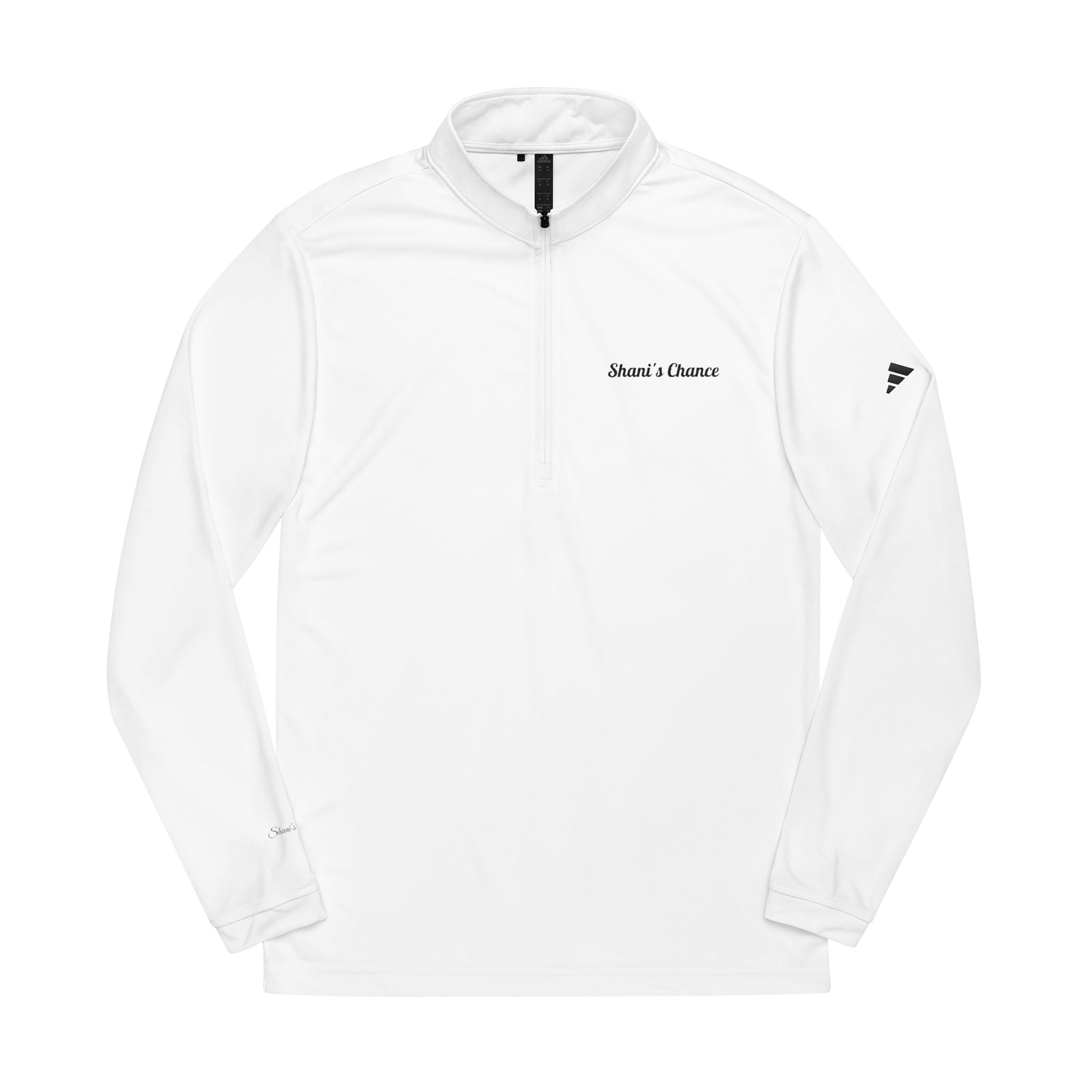 Embroidered adidas Quarter-Zip Pullover — Lightweight Performance Top