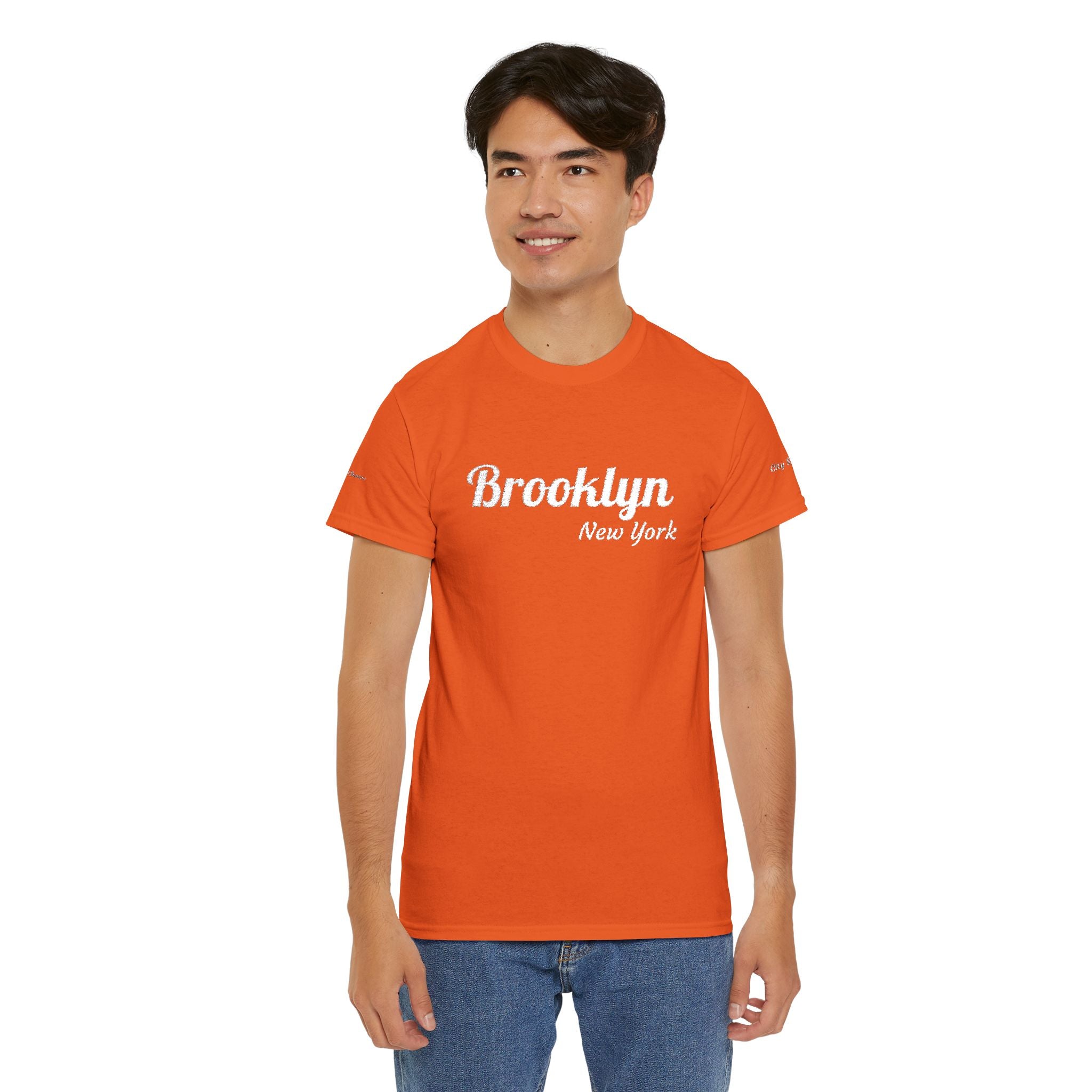 Brooklyn Floral Script Tee — Vintage Flower Text T-Shirt for NYC Fans