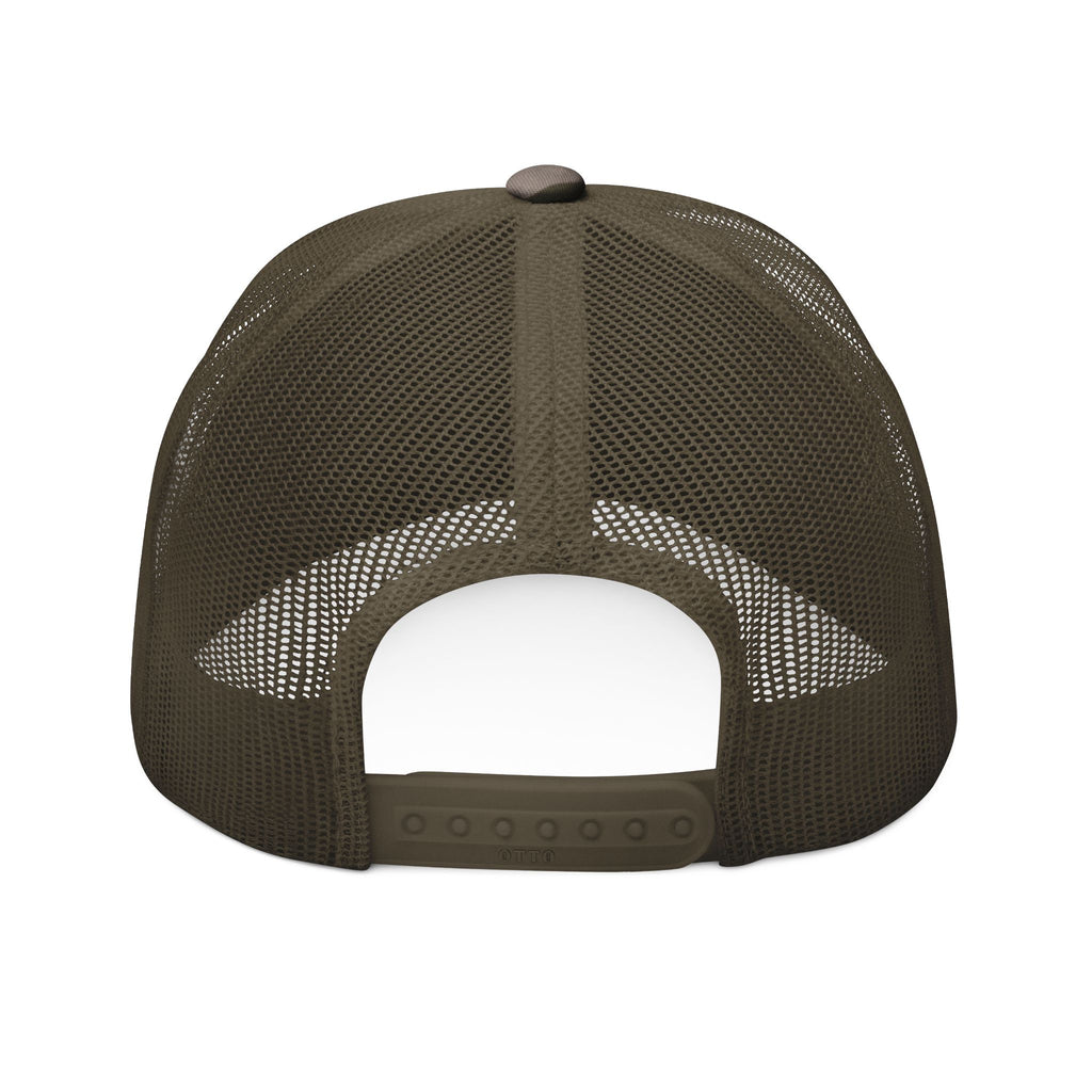 Camo Embroidered Trucker Hat — “New York” Mesh Back Cap