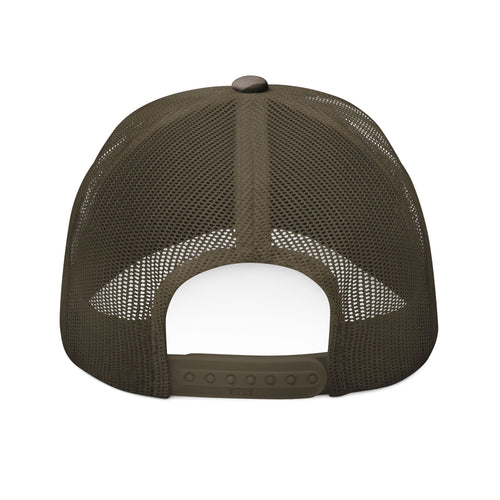 Camo Embroidered Trucker Hat — “New York” Mesh Back Cap